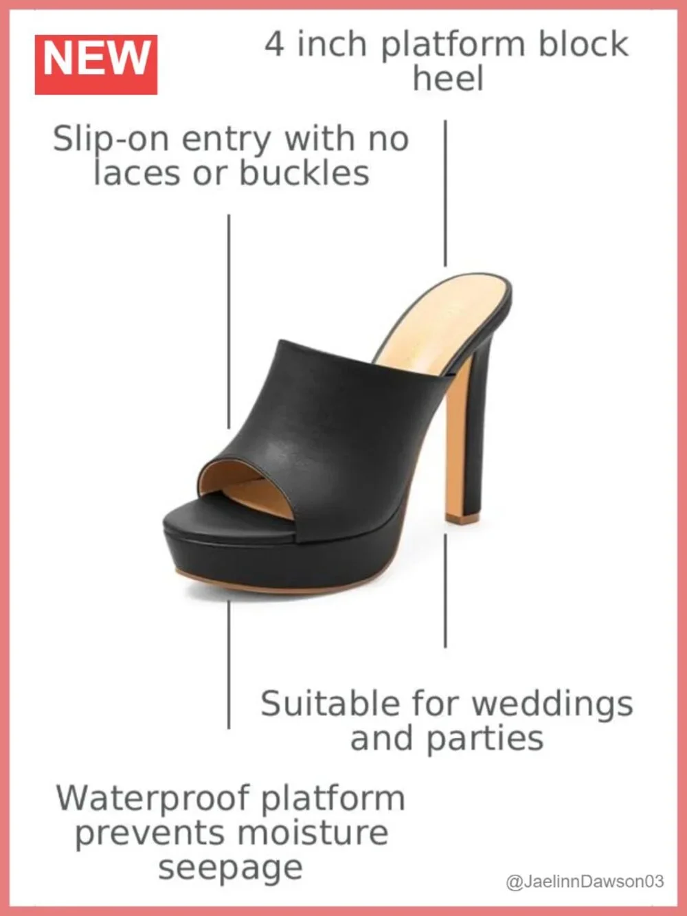 Platform High Heel Sandals Open Toe Slip On Dress Wedding Shoes Women's